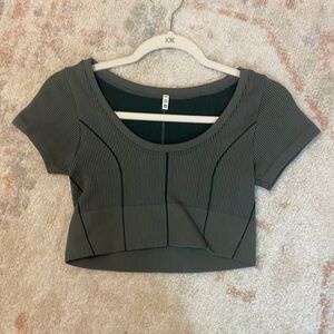aerie cropped shirt